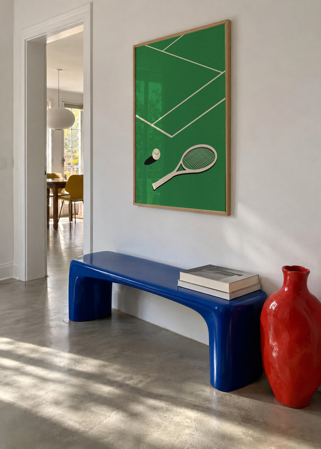 Rosi Feist Lawn Tennis Club - Framed poster in an interior