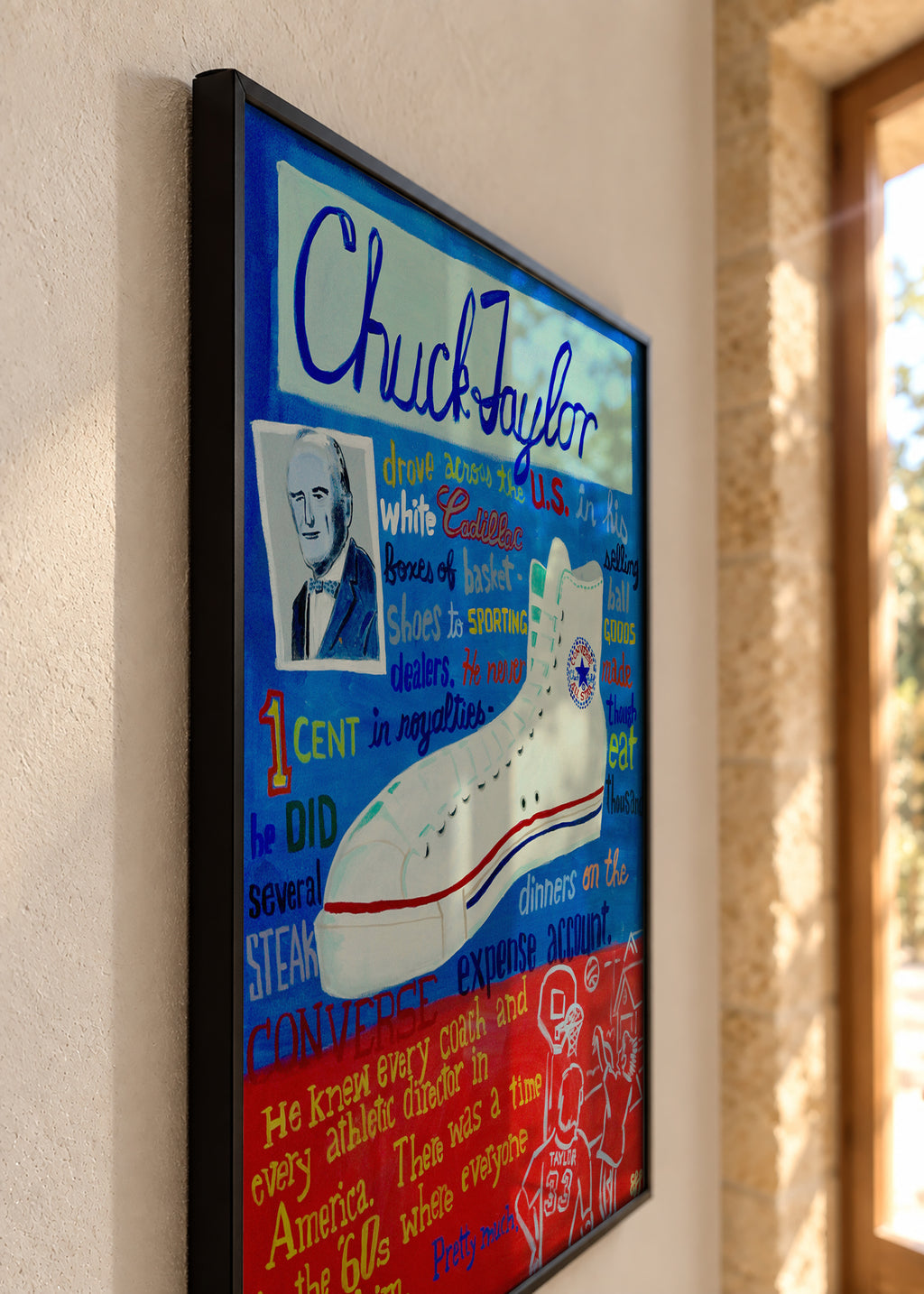 Chuck Taylor the Man - Framed poster detail