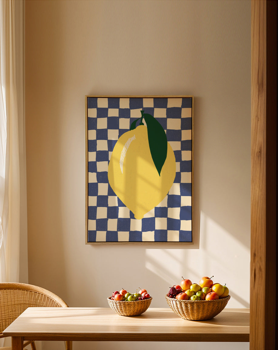 Lemon - Framed canvas in an interior