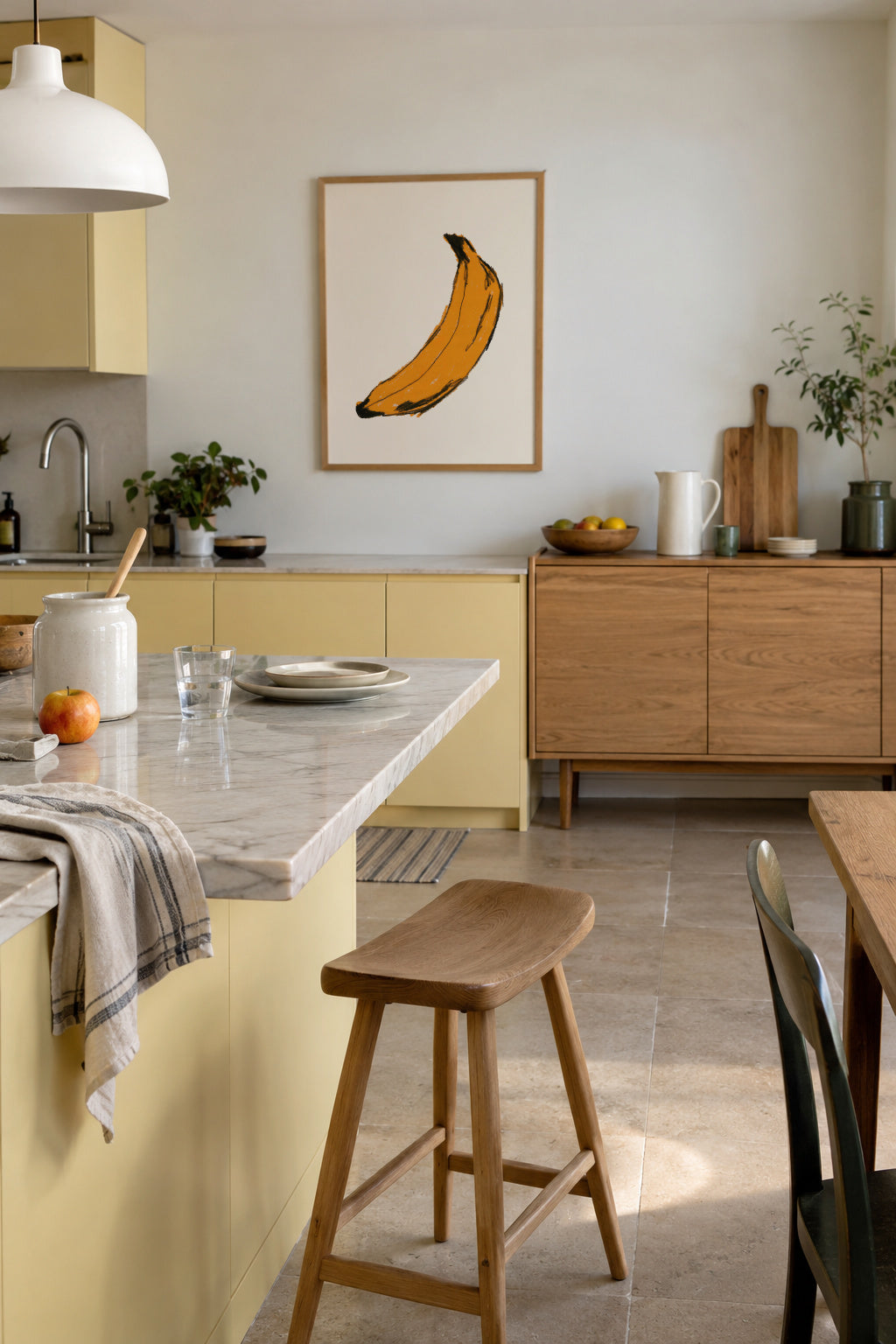 Banana - Framed poster in an interior