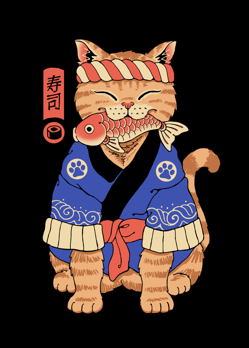 Sushi Meowster - Unframed art print