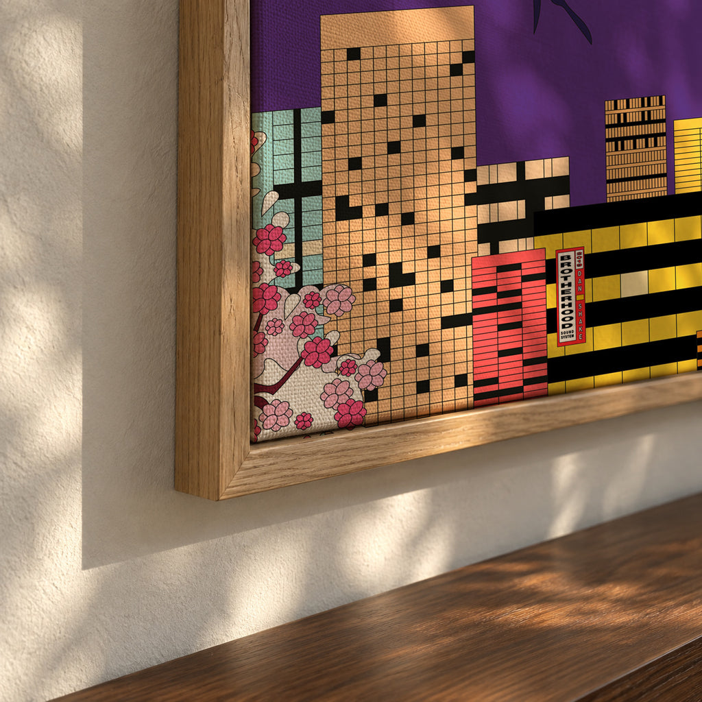 Tokyo - Framed canvas detail