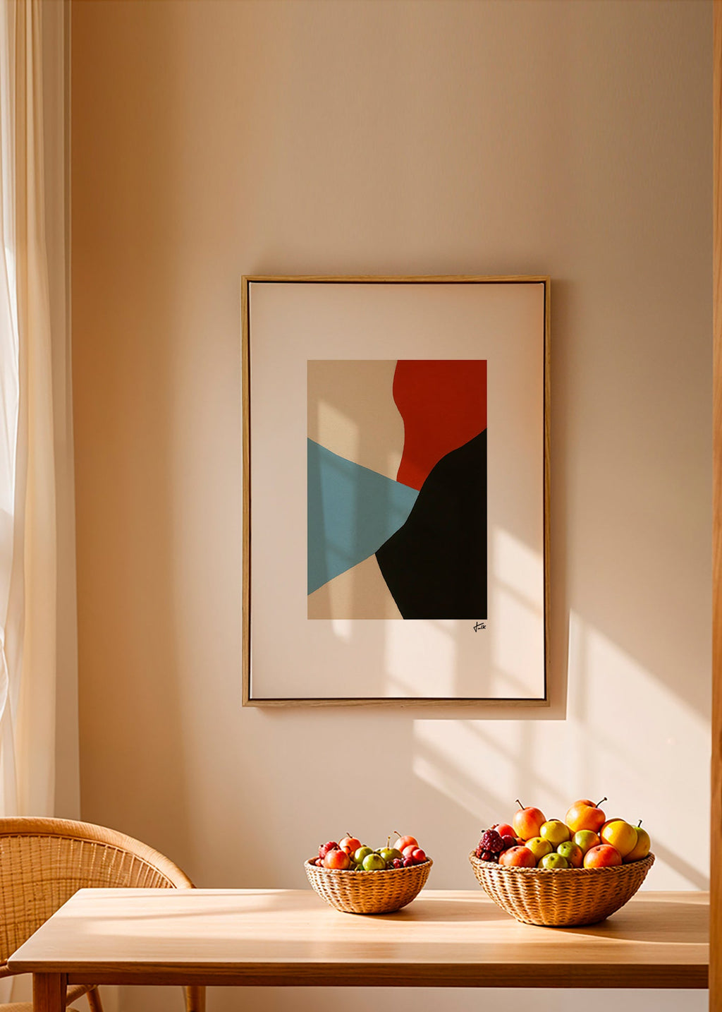 Cuadro abstracto capas orgánicas en vertical – Canvas1