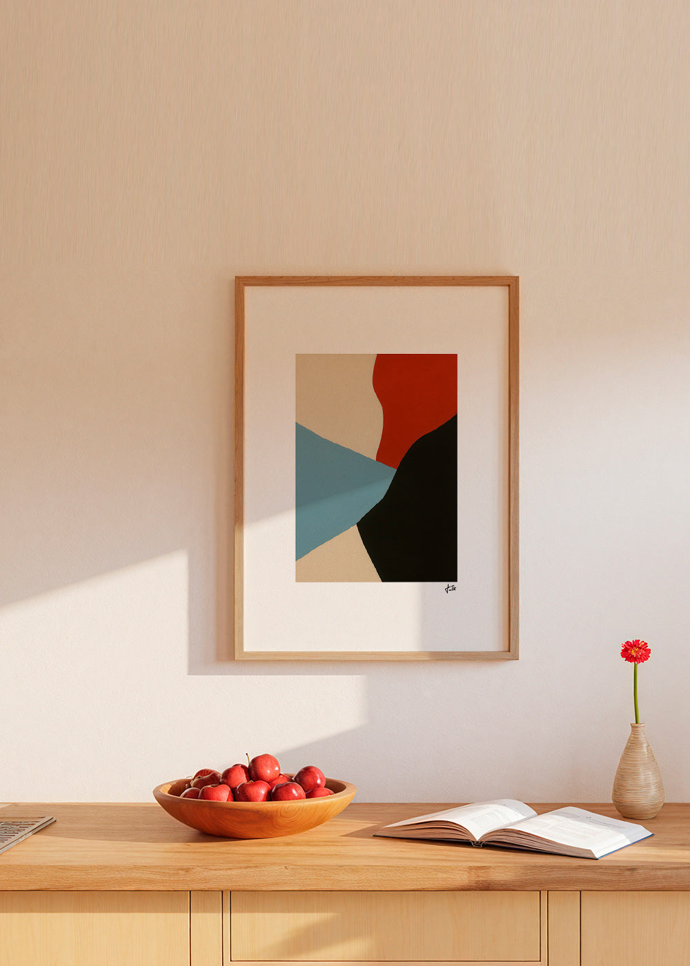 Cuadro abstracto capas orgánicas en vertical – Product1