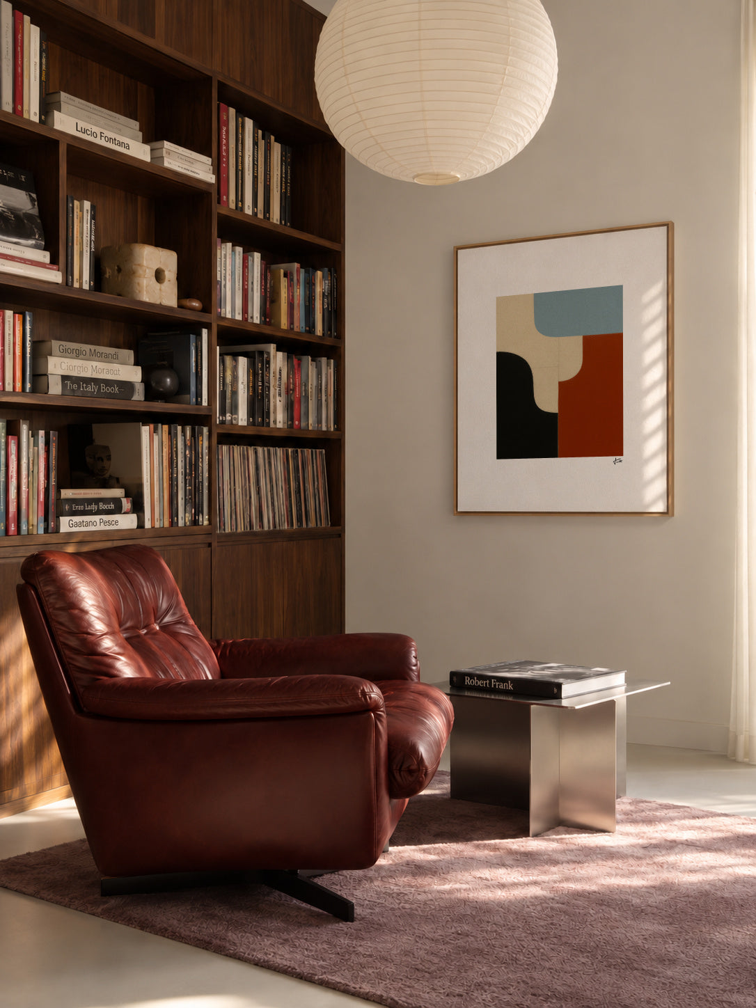 Modular Curve I - Framed canvas in an interior