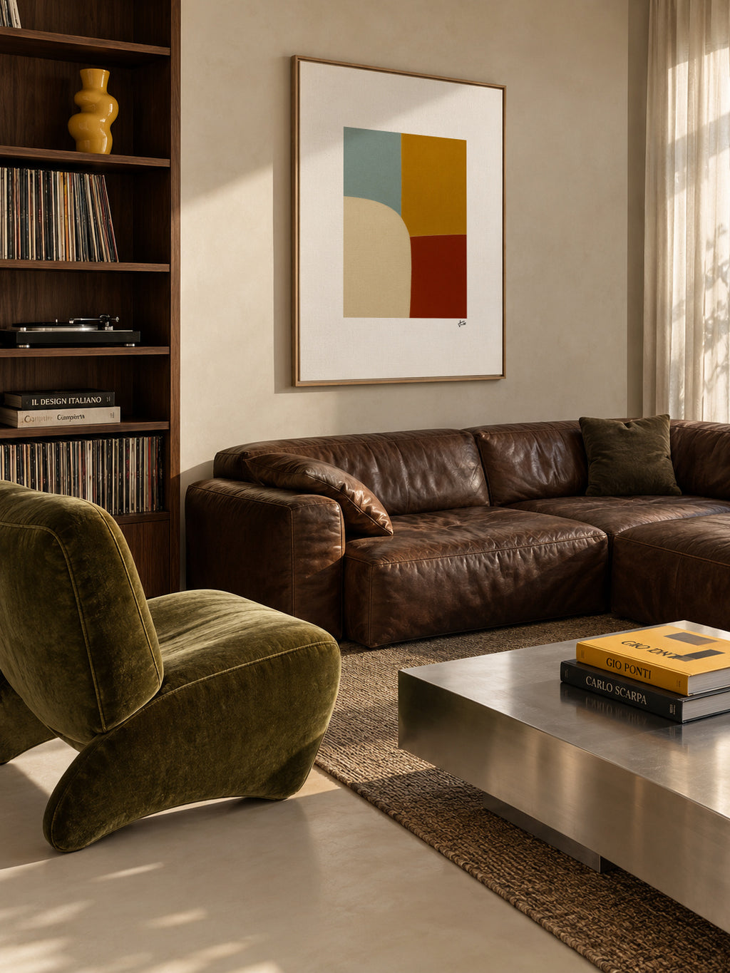 Modular Curve III - Framed canvas in an interior