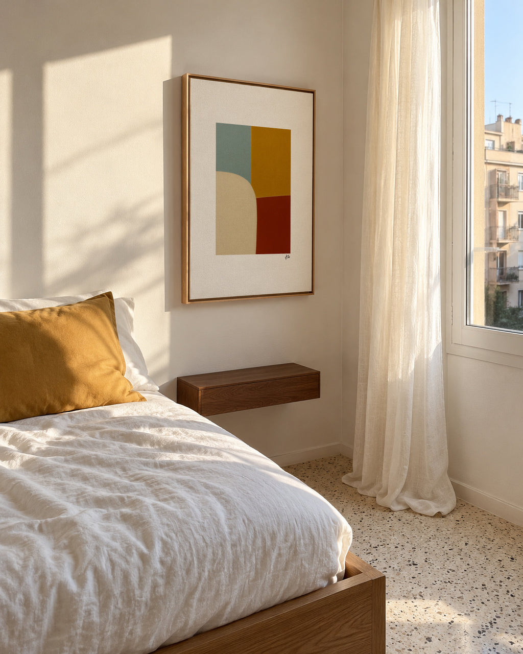 Modular Curve III - Framed canvas in an interior