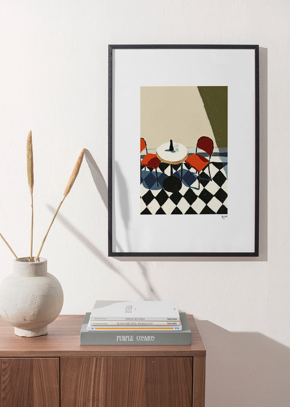 Cuadro de cocina: mesa de café sobre suelos ajedrezados – Product3