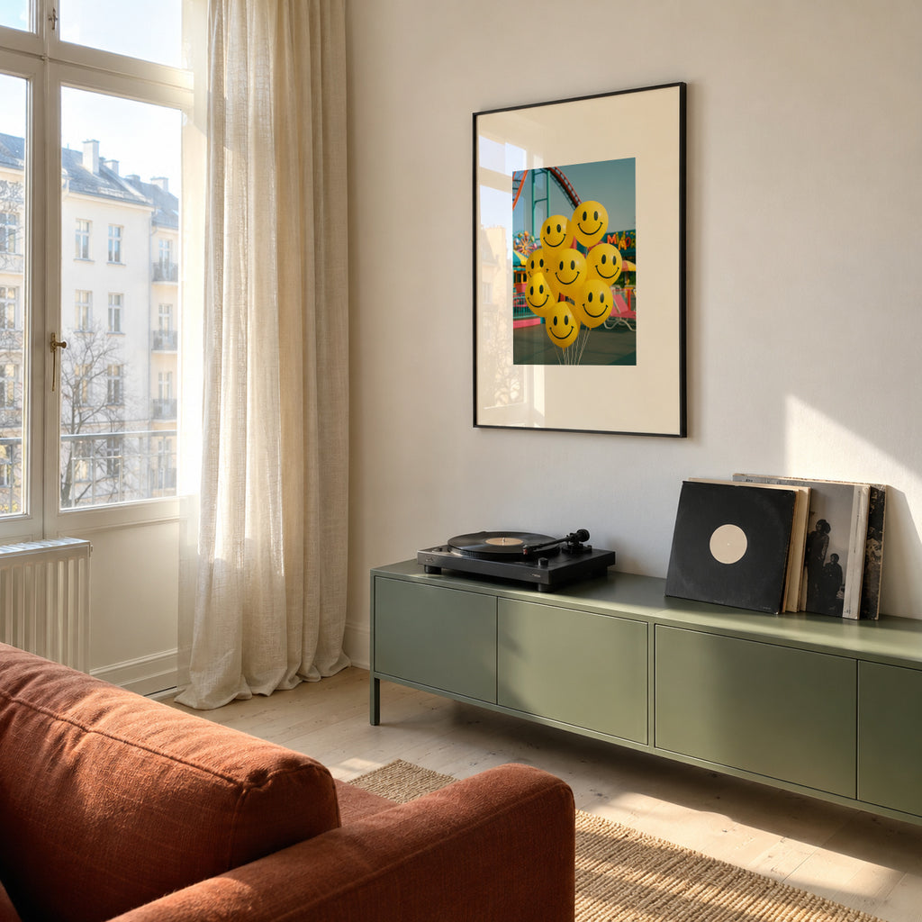 Smile Season - Framed poster in an interior