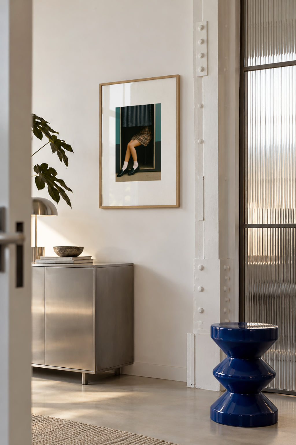 Waiting Booth - Framed poster in an interior