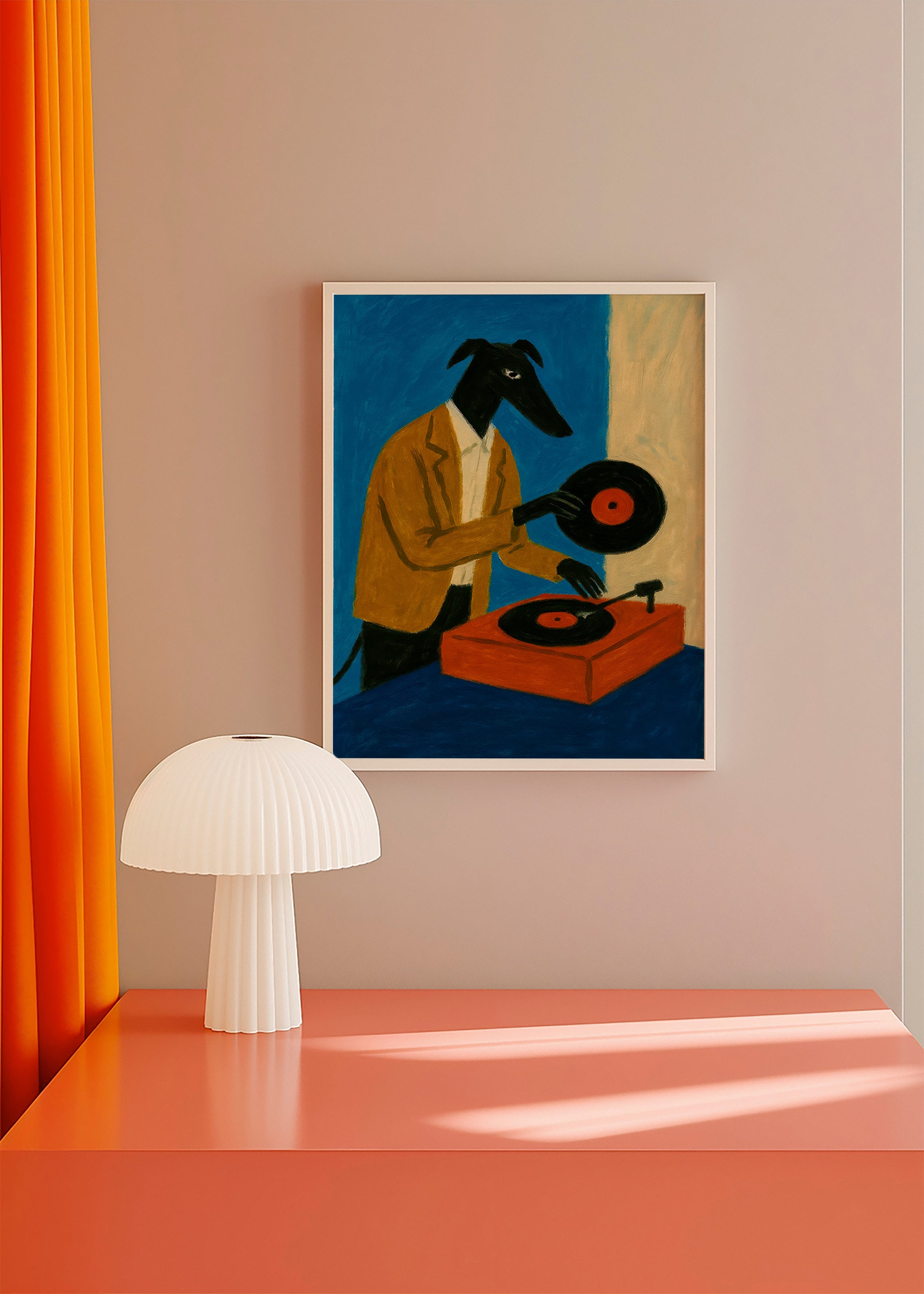 Ilustración de DJ perro con vinilo – Product3