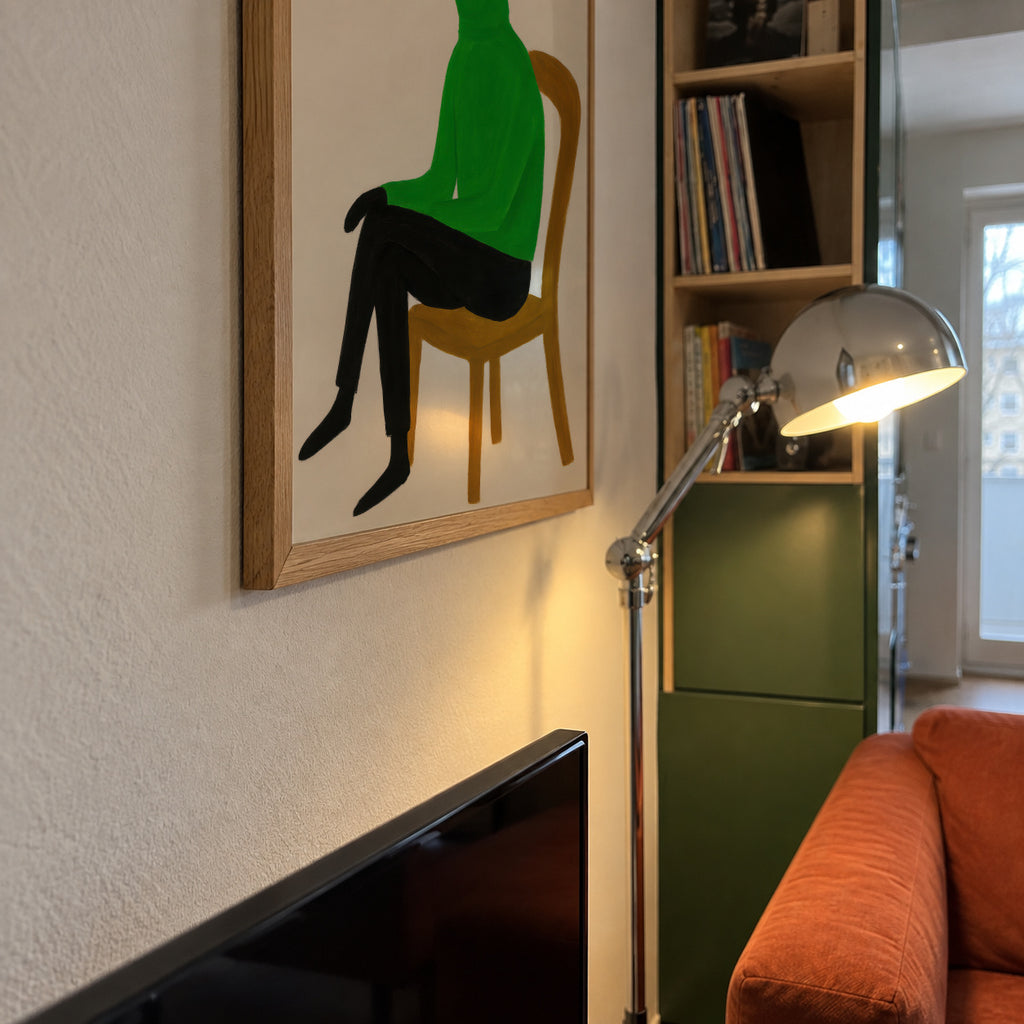 Green Turtleneck - Framed poster detail