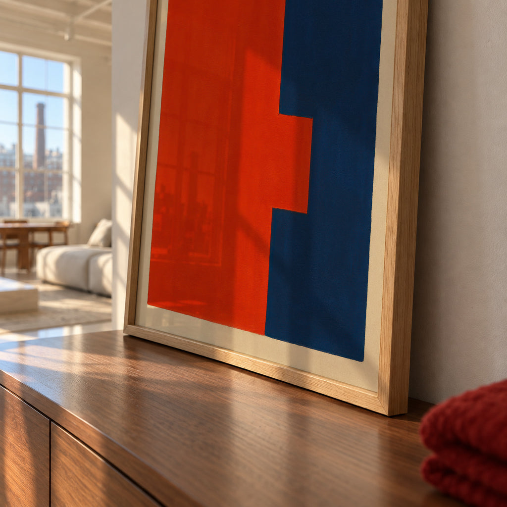 Crimson & Azure II - Framed poster detail