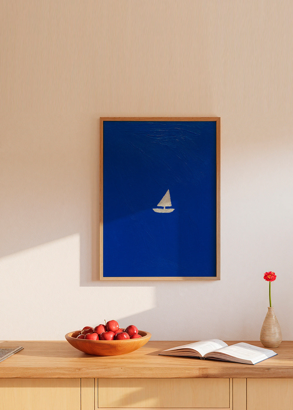 Cuadro de paisaje con velero minimalista – Product3