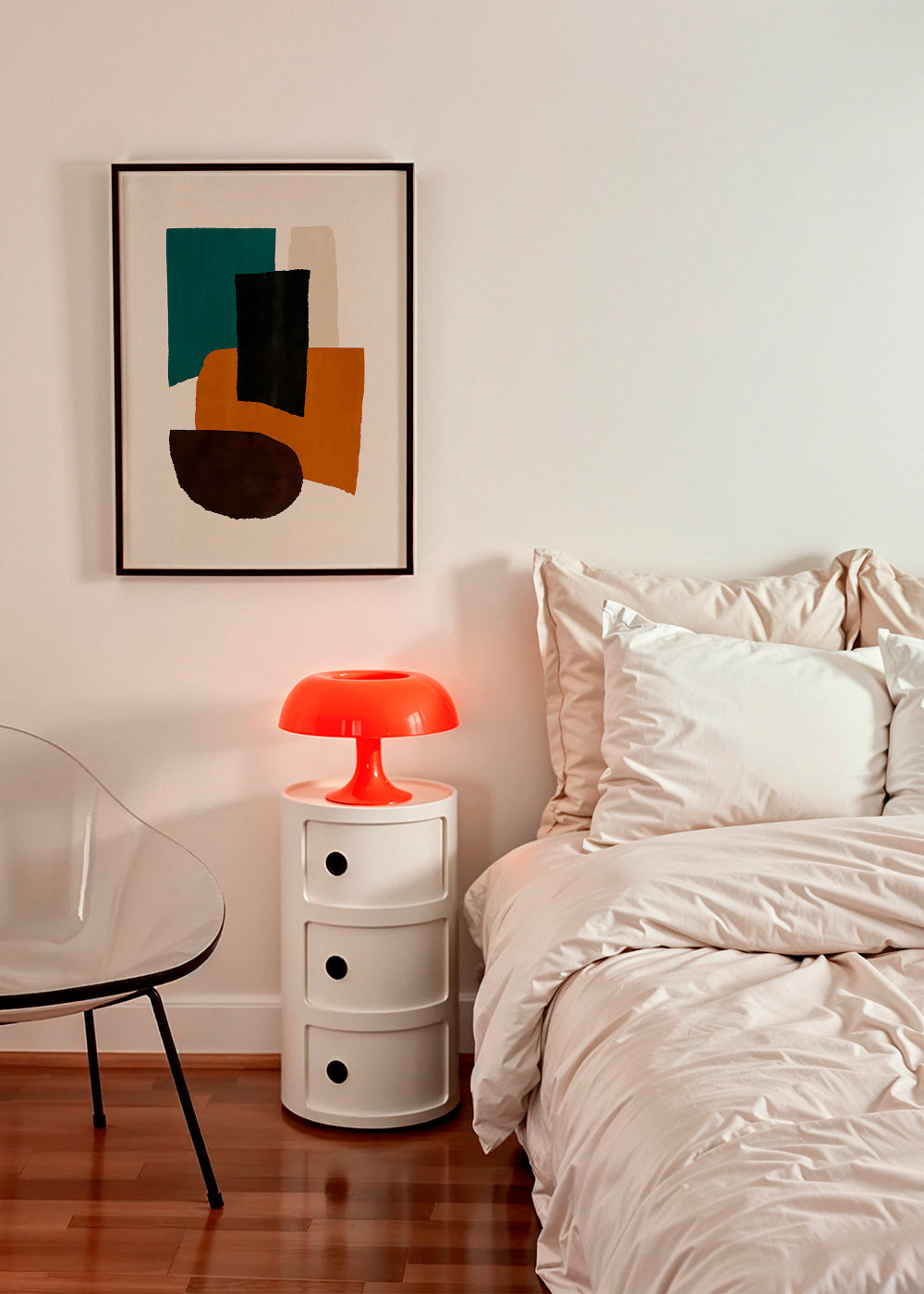 Cuadro abstracto con bloques terrosos – Product2