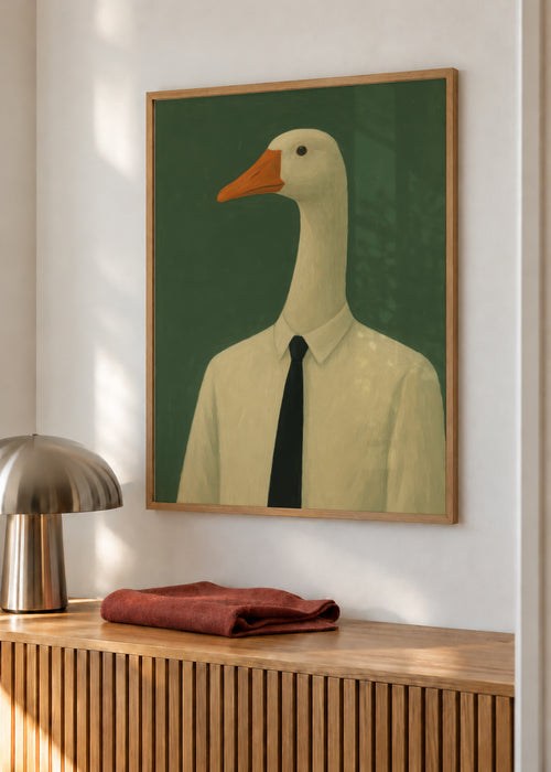 Executive Goose - Framed poster in an interior