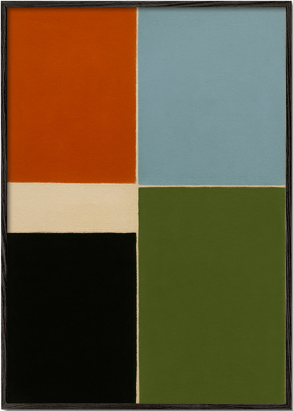 Cuadro geométrico en bloques de color vertical – Black Frame