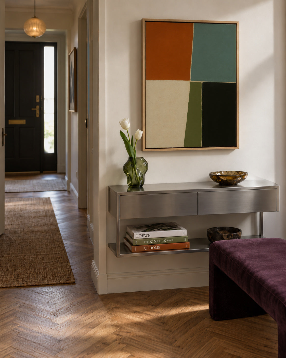 Field Composition IV - Framed canvas in an interior