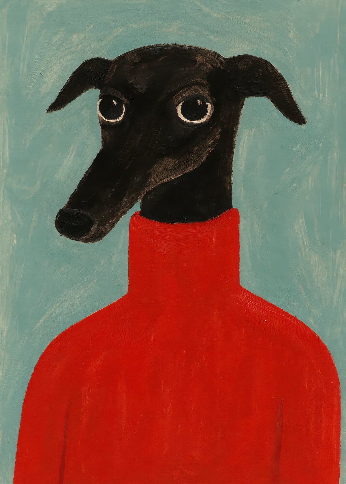 Crimson Portrait - Unframed art print