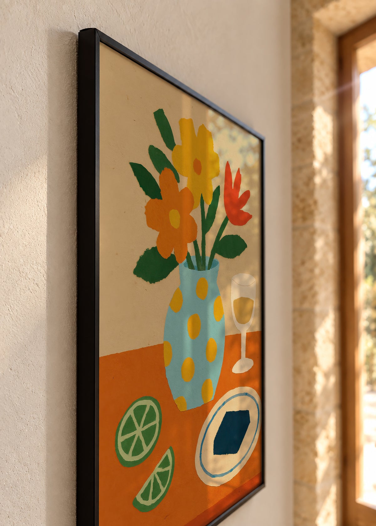 Midday Aperitif - Framed poster detail