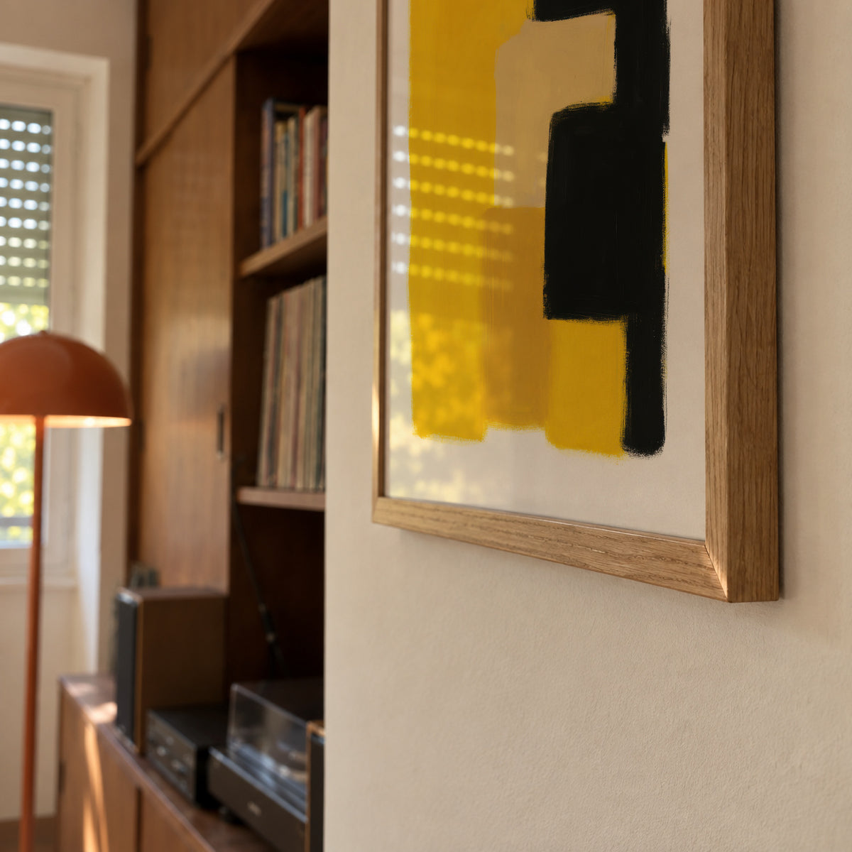 Yellow Structure - Framed poster detail