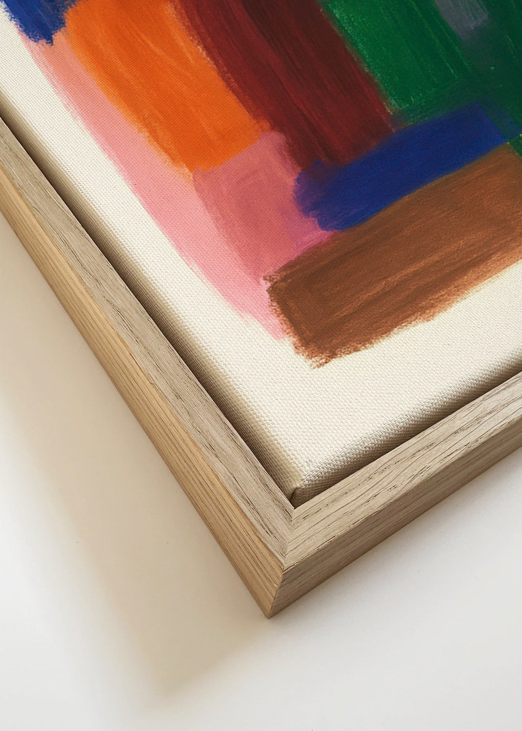 Cuadro abstracto con trazos coloridos – Canvas detail