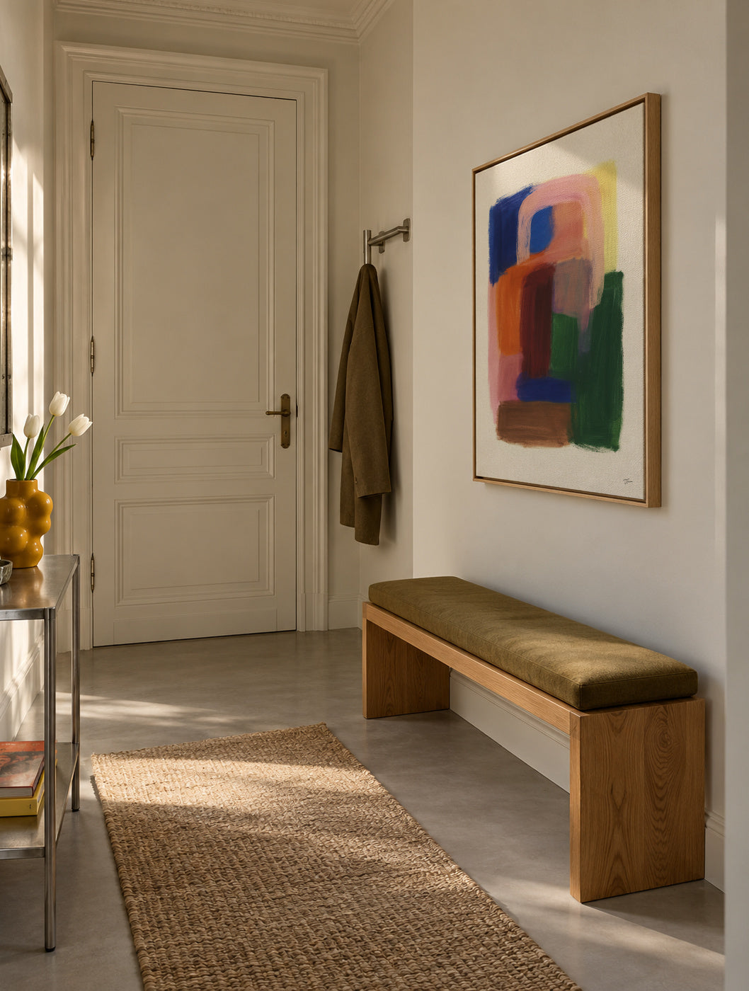 Abstract Portrait - Framed canvas in an interior