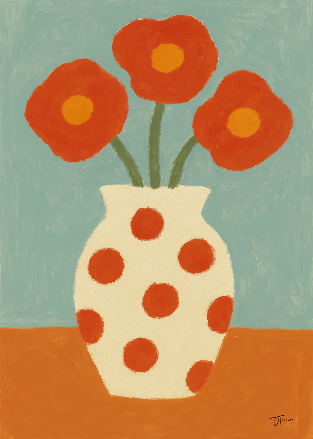 Red Polka Dots - Unframed art print
