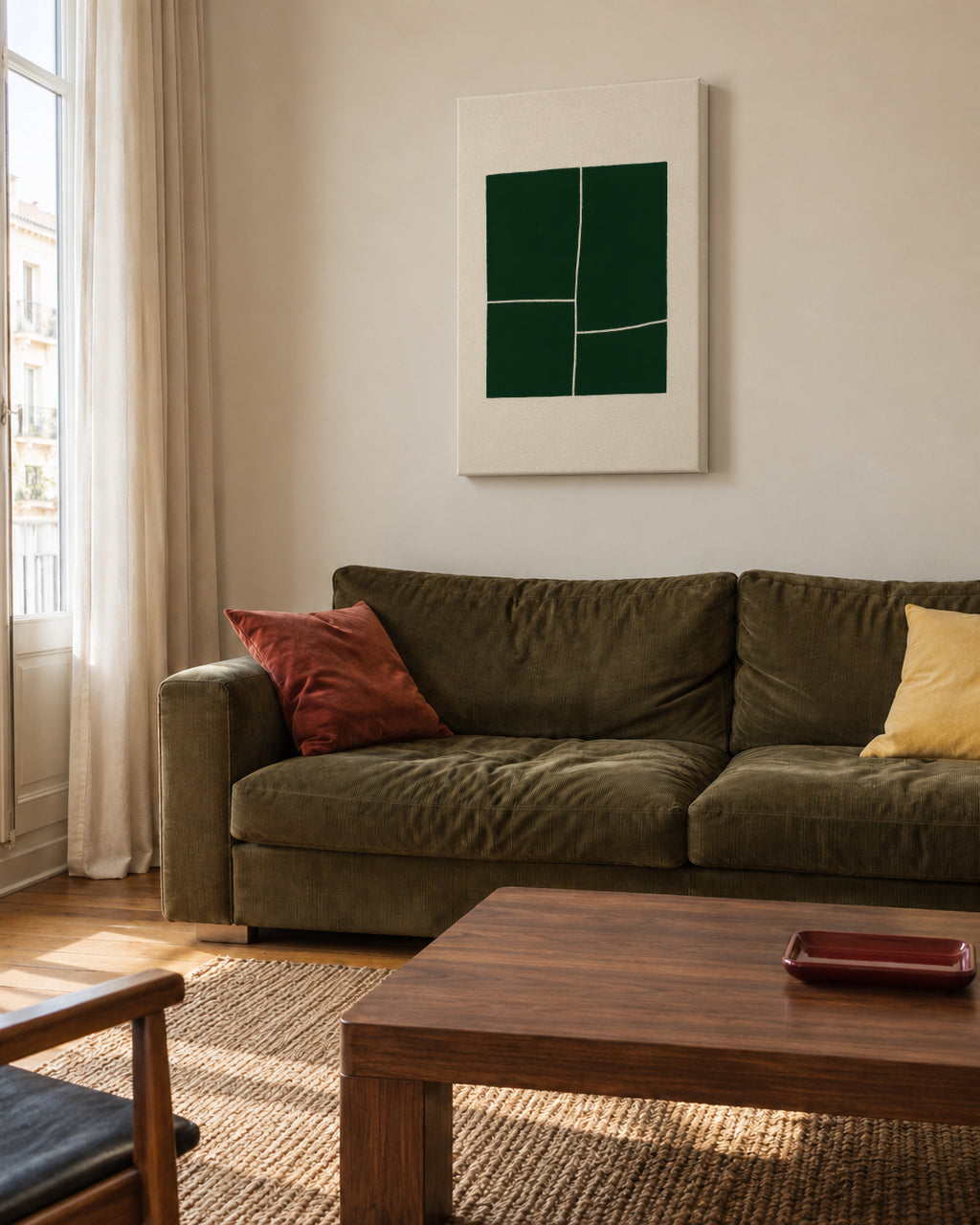 Pine Divide - Unframed canvas in an interior