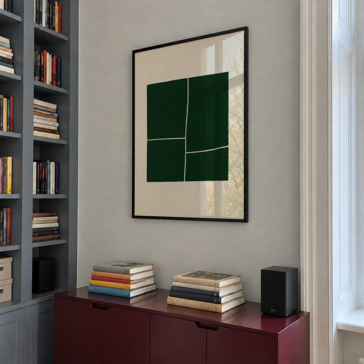 Pine Divide - Framed poster in an interior