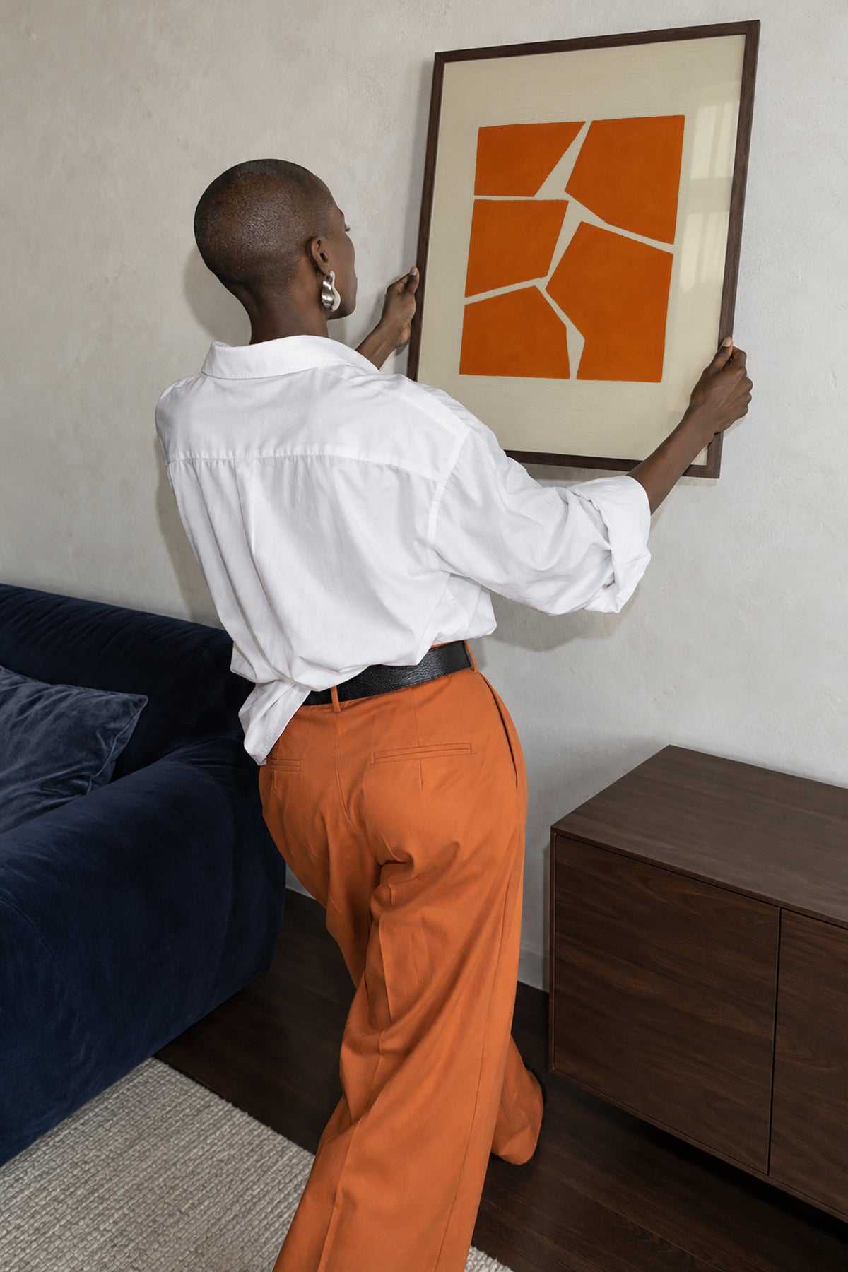 Terracotta Fragments - Framed poster in an interior