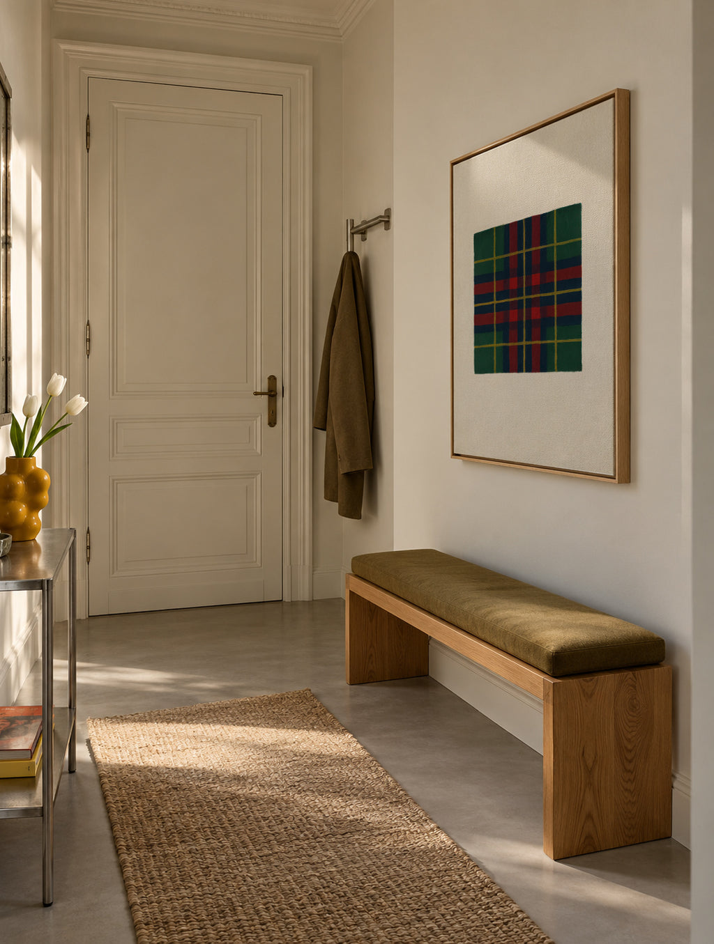 Highland Green - Framed canvas in an interior