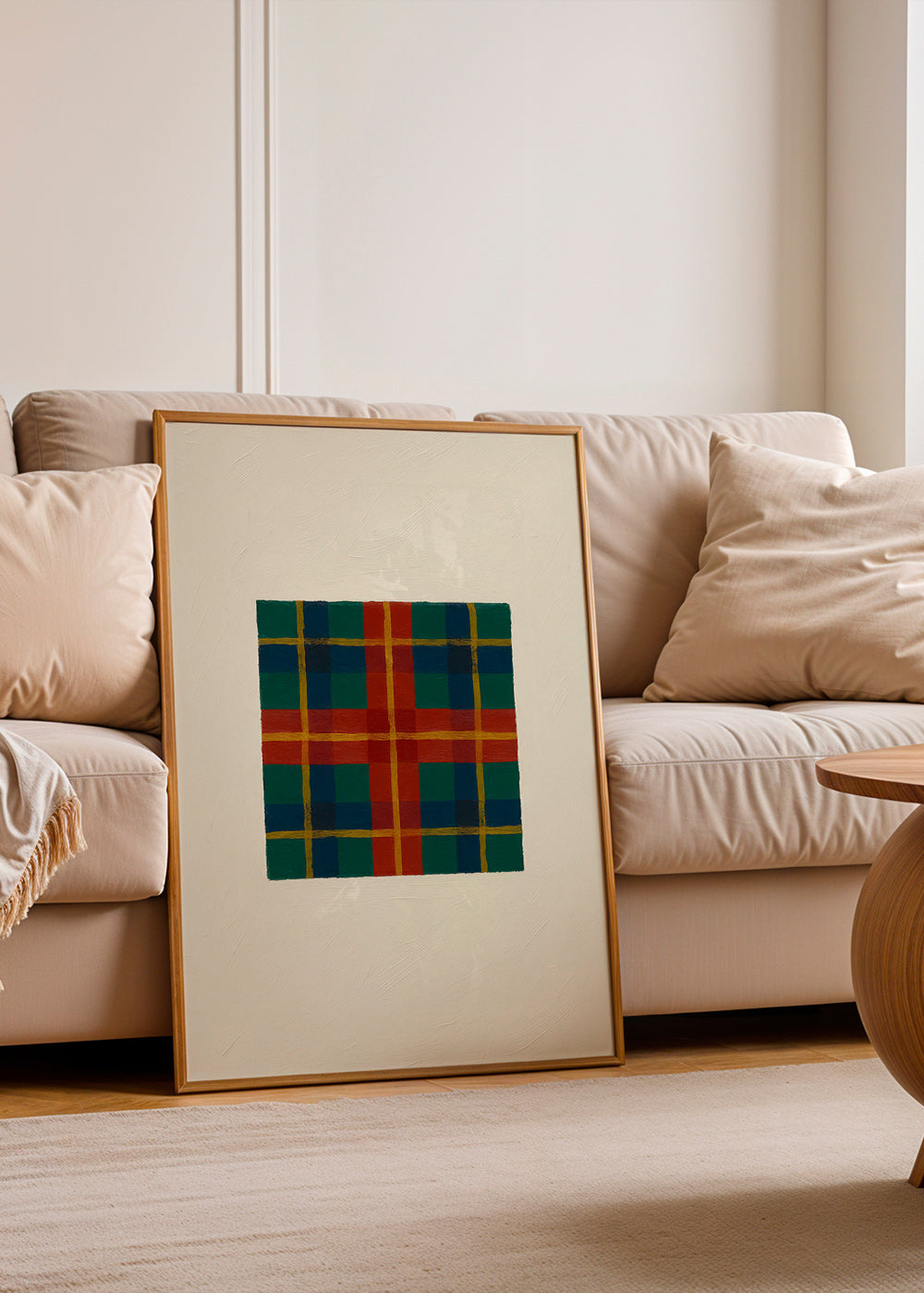 Cuadro geométrico tartán pintado – Product1