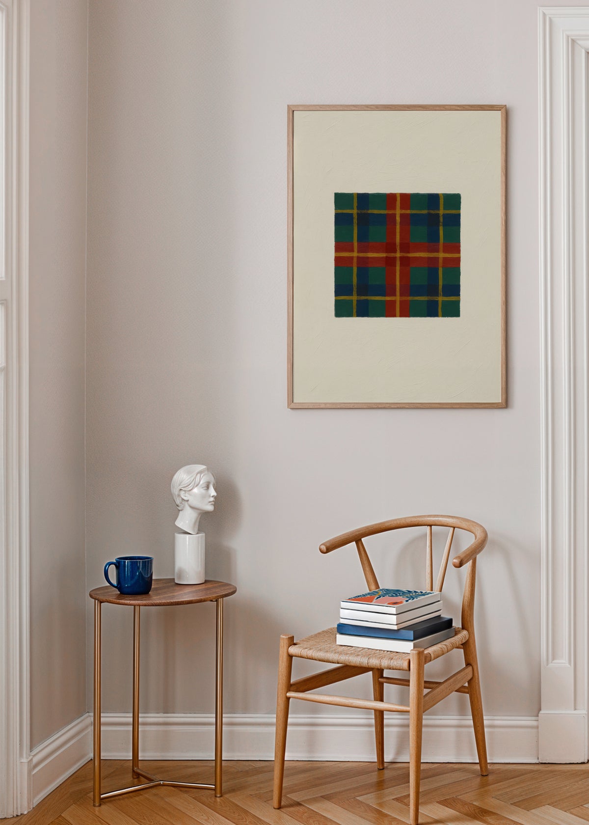 Autumn Check - Framed poster in an interior