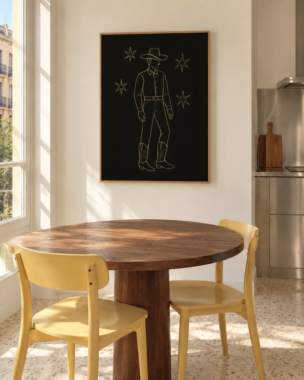 Stardust Cowboy - Framed canvas in an interior