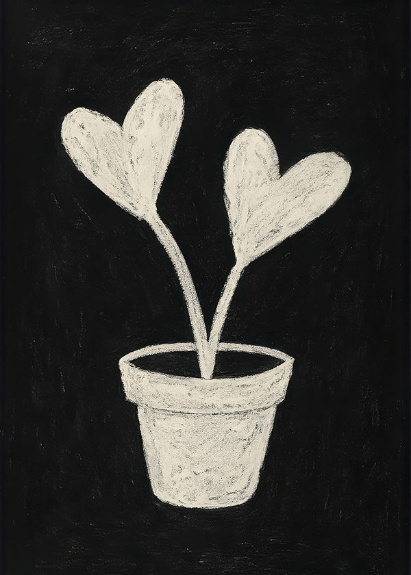 Lámina botánica con hojas en forma de corazón