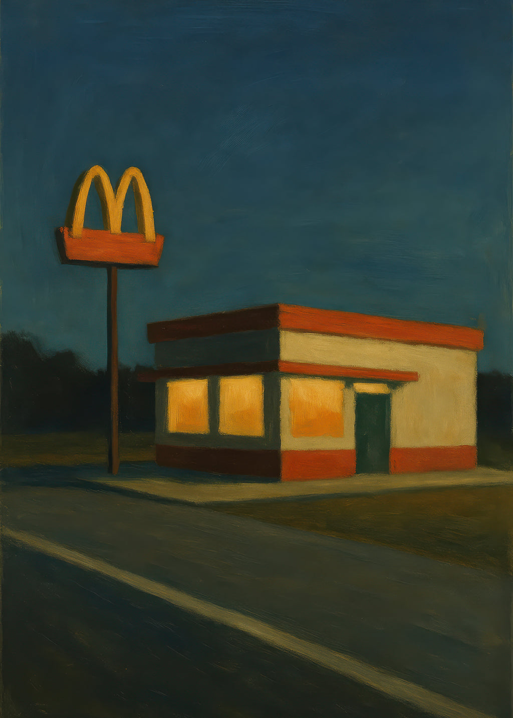 Midnight Drive-Thru - Unframed art print