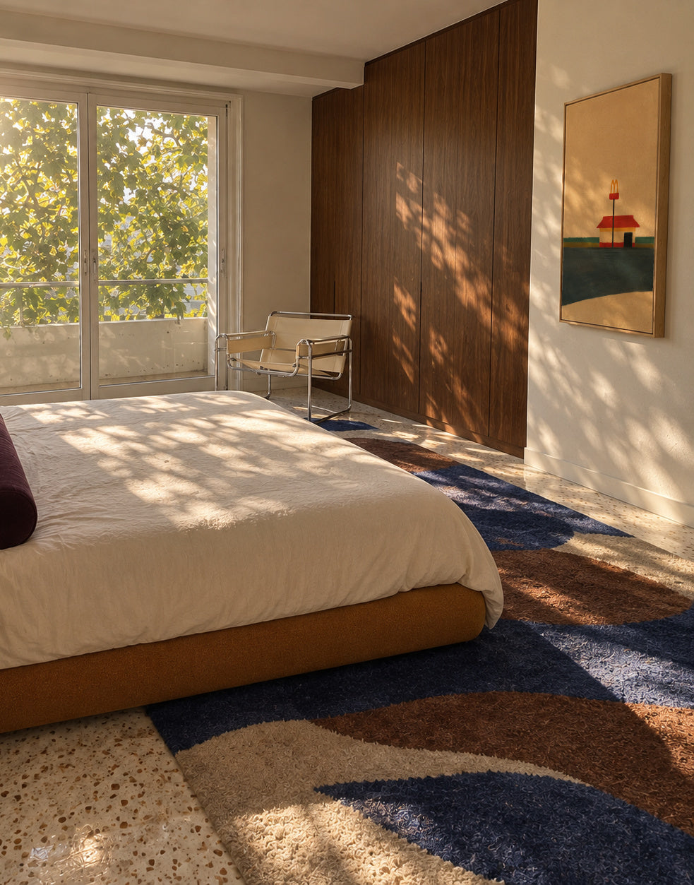 Golden Arches Horizon - Framed canvas in an interior