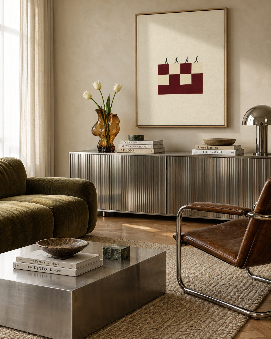 Table Arrangement - Framed canvas in an interior