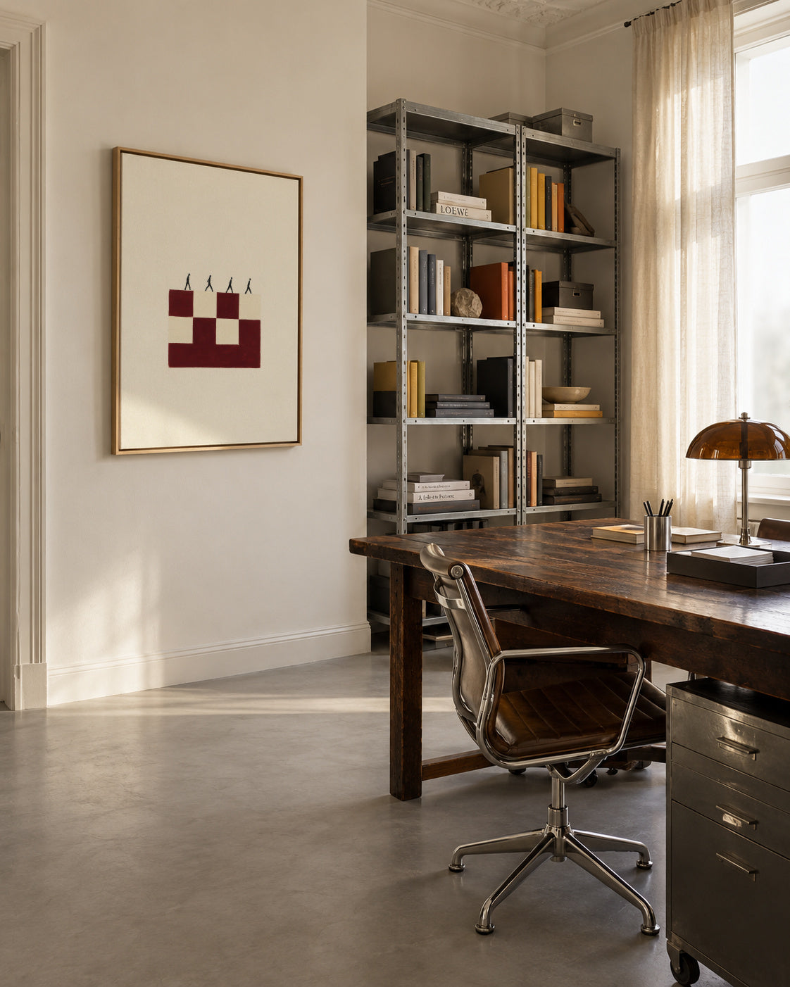 Table Arrangement - Framed canvas in an interior