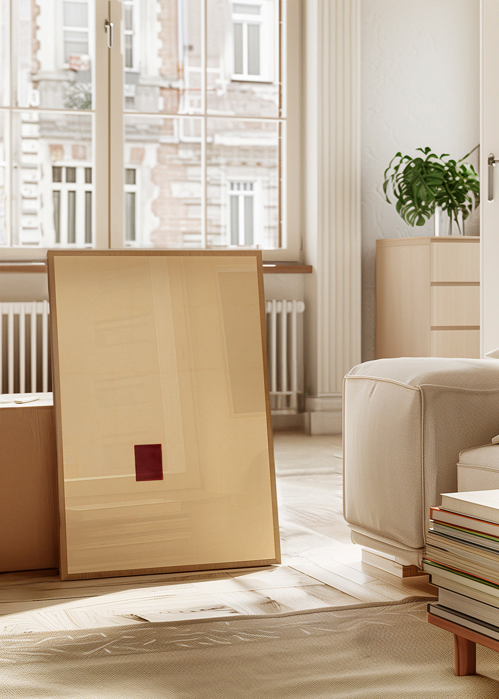 Cuadro minimalista con núcleo rojo – Product3