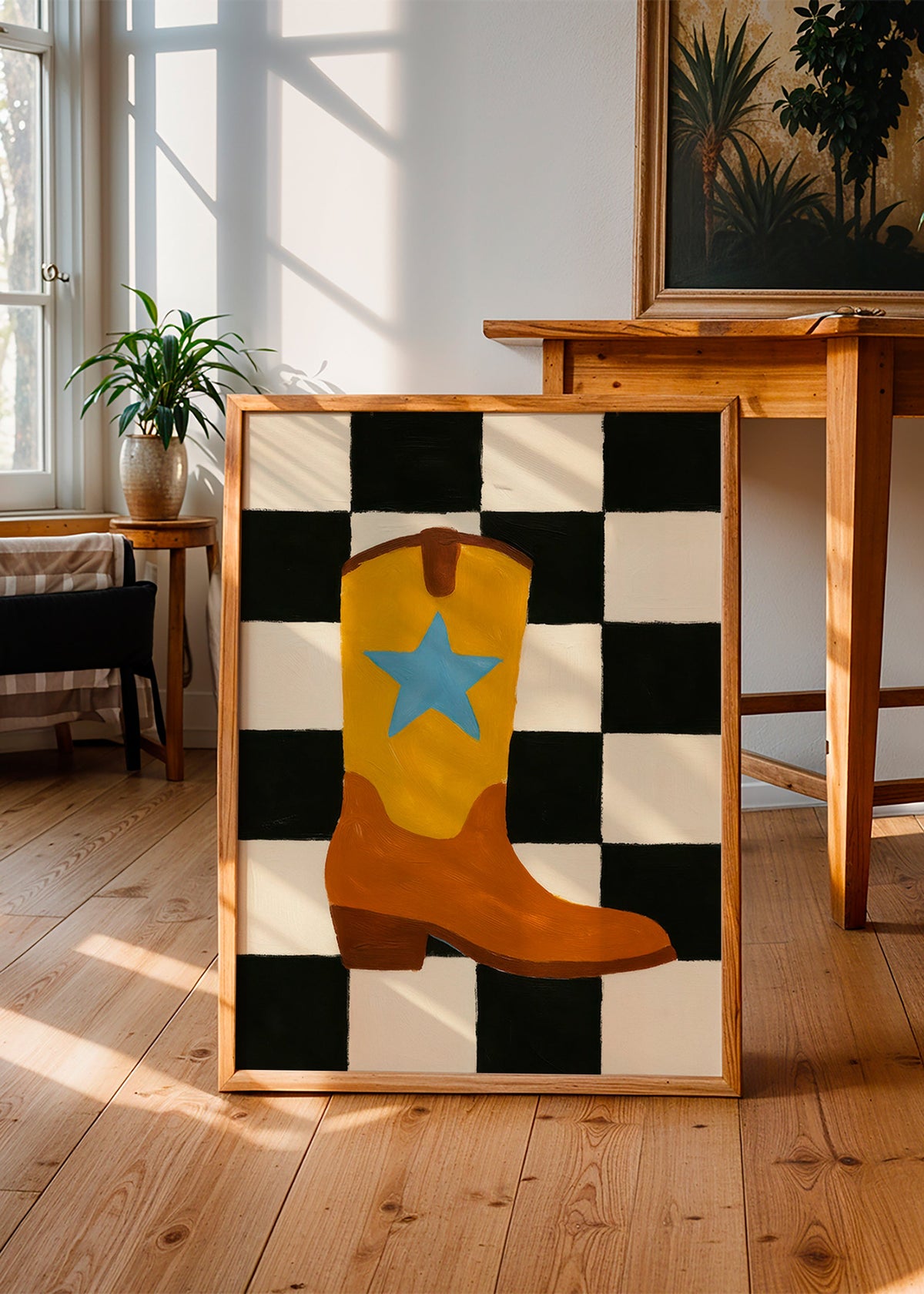 Ilustración de bota vaquera con estrella – Product1