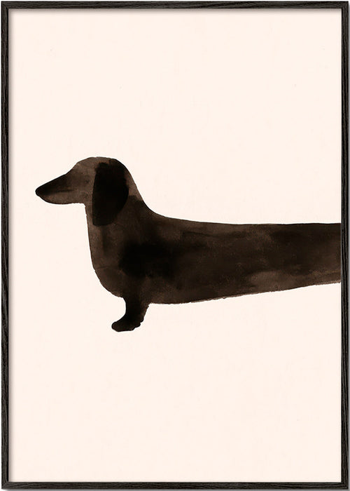 Cuadro salchicha alargada minimalista – Black Frame