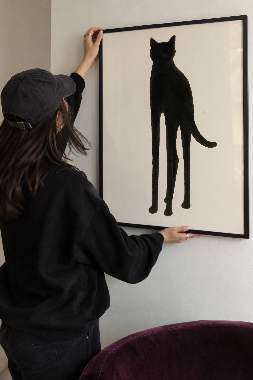 Slender Feline - Framed poster detail