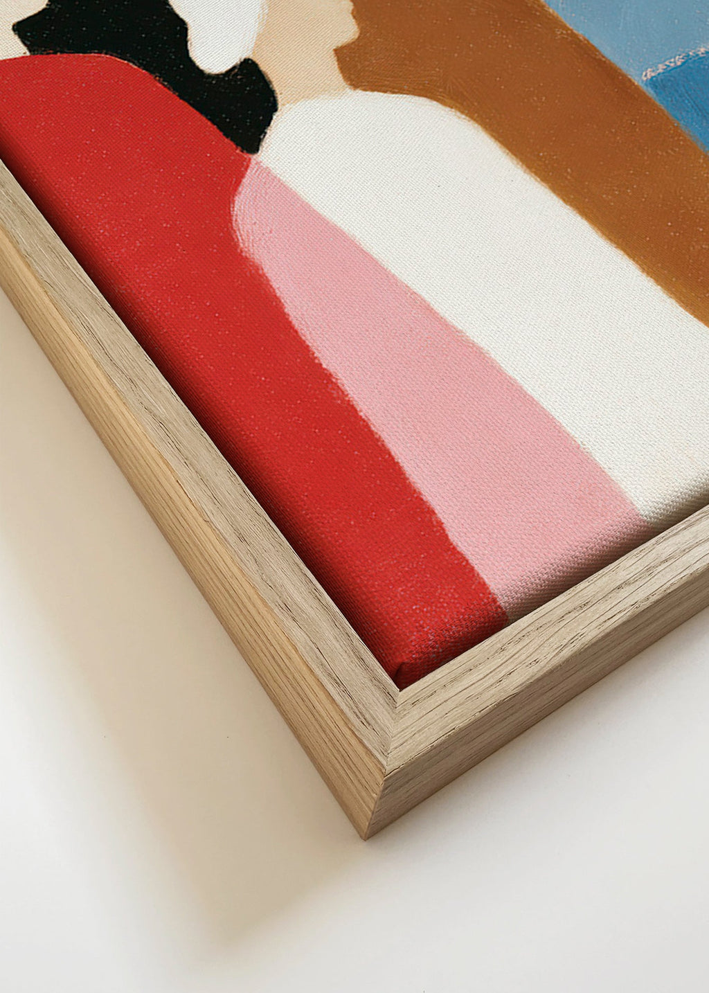 Cuadro abstracto de figuras en fila – Canvas detail