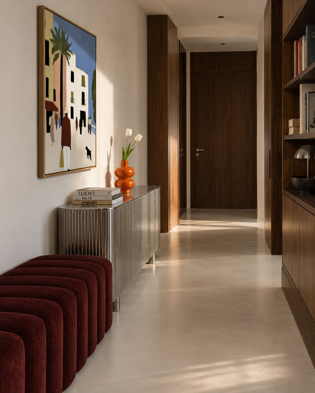 Mediterranean Walk - Framed canvas in an interior