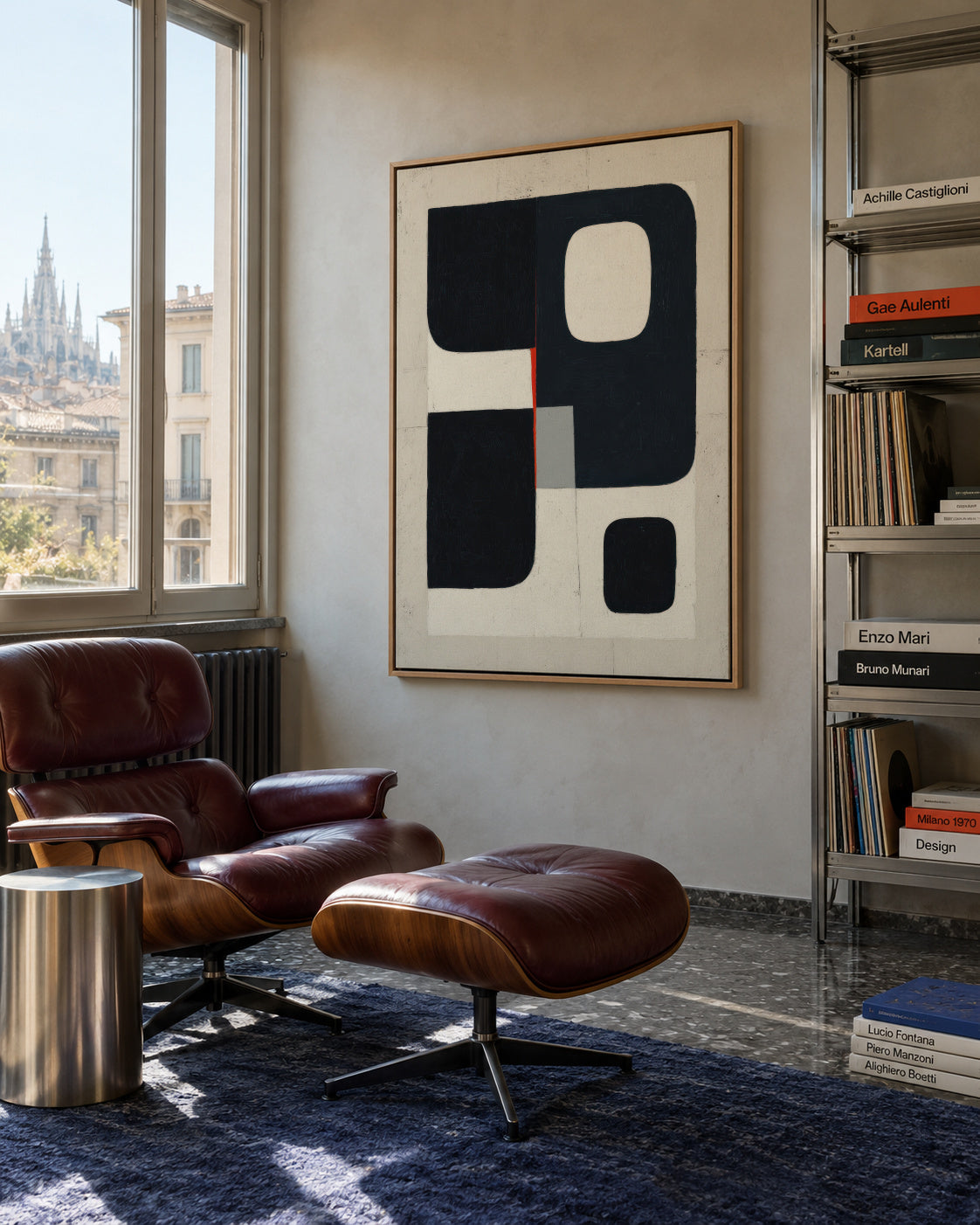Urban Balance I - Framed canvas in an interior