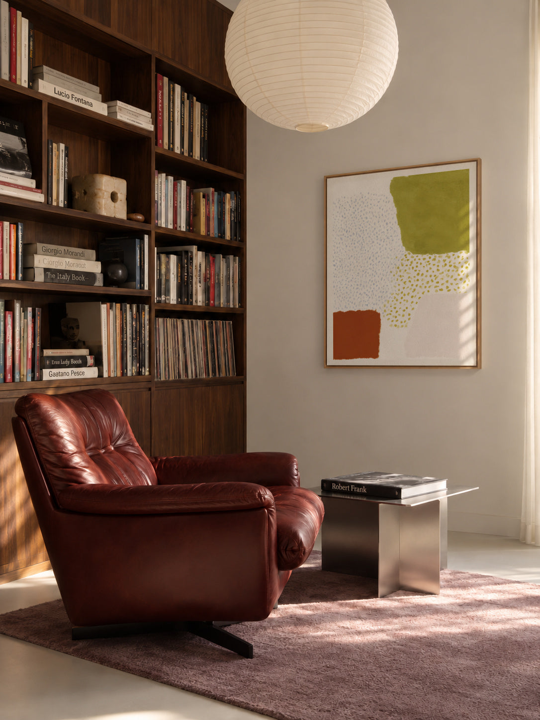 Olive Pattern - Framed canvas in an interior