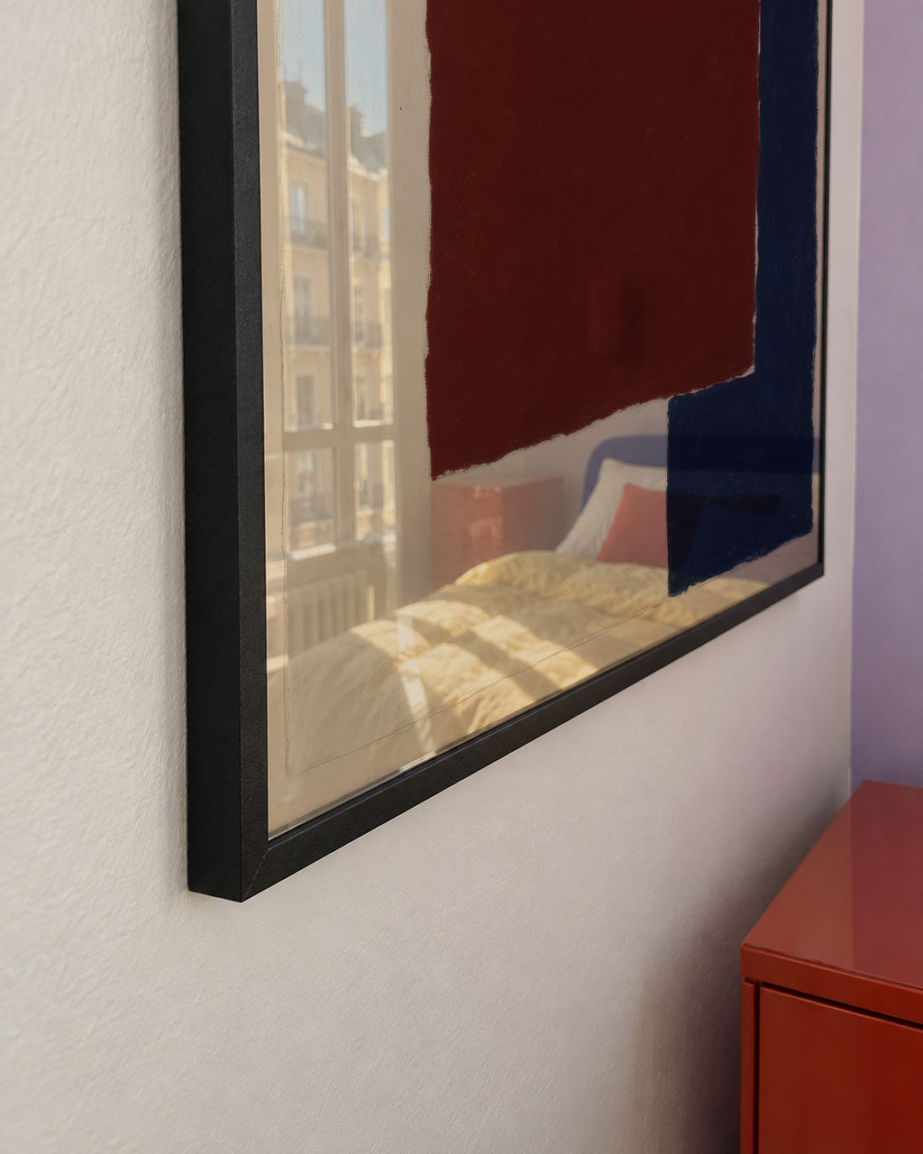Burgundy Corner III - Framed poster detail