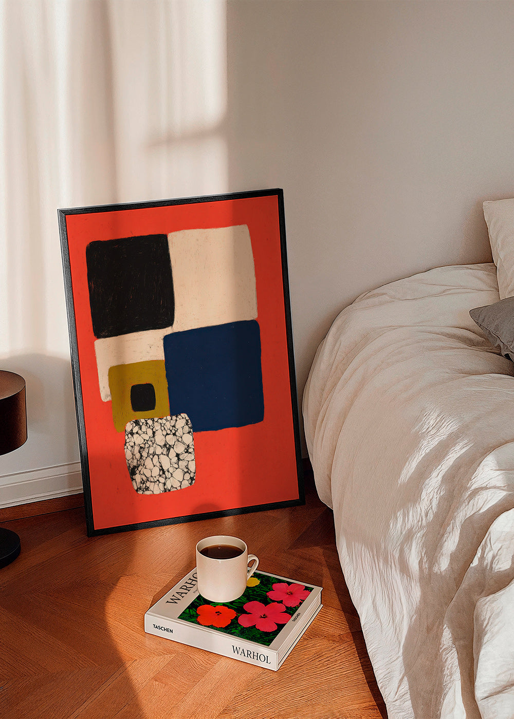 Cuadro geométrico en rojo y azul – Product3